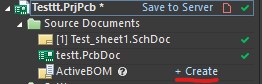 Press create next to ActiveBOM