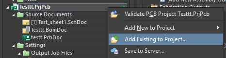Add Existing to Project