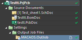 View of OutJob file in project structure