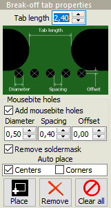 Break-off tab properties