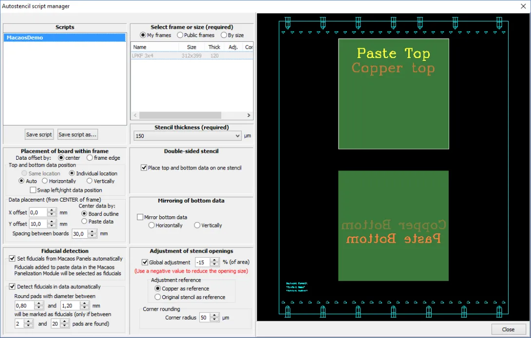 Stencil script manager