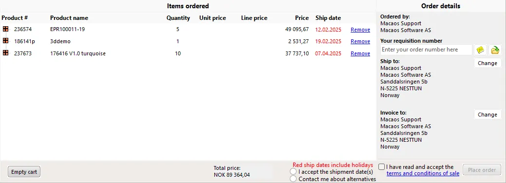 Shopping cart