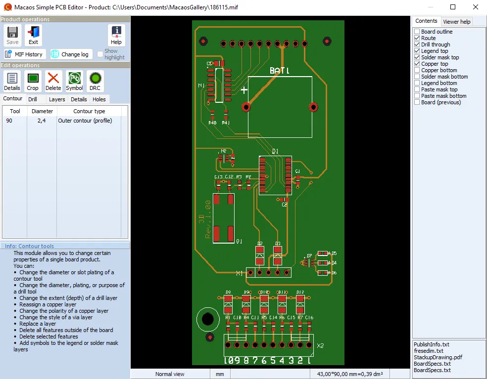 Simple PCB editor